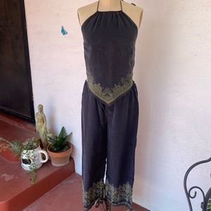 Vintage INC halter and cropped pants